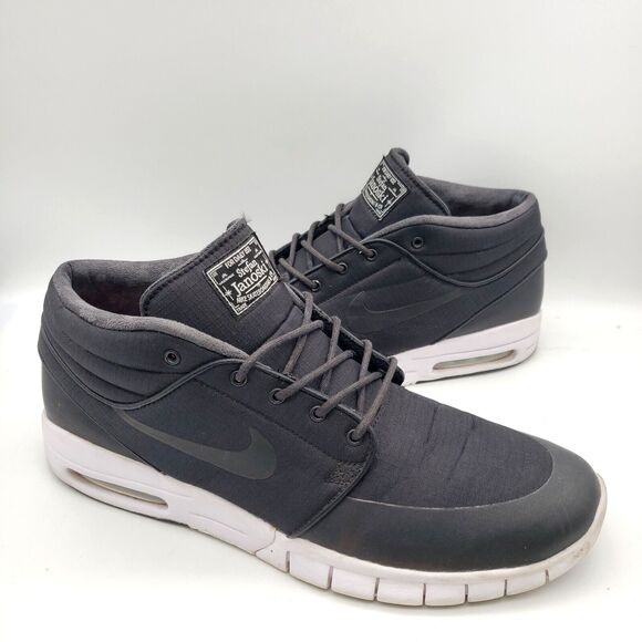 Nike SB Stefan Janoski Max Mid Mens 13 Black Anthracite Hi Boots 807507-001 - Picture 2 of 10